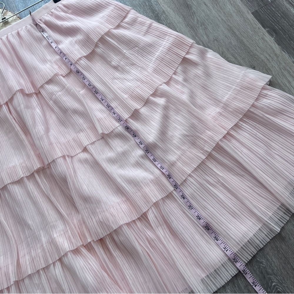 J. Crew Factory Blush Tiered Midi Skirt - Picture 6 of 8